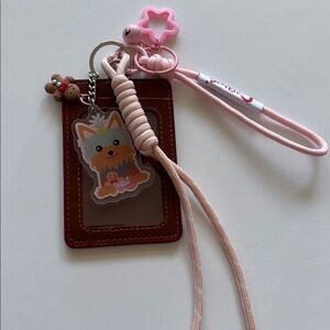 🌸Handmade Yorkie Card & Key Holder